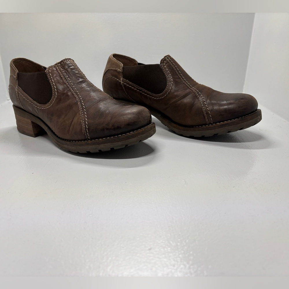 Dromedaris Brown Leather Slip-On Comfort Shoes Women’s EU 41 / US 10 Lug Sole - Picture 6 of 8